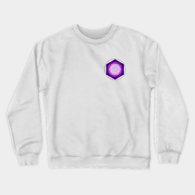 purple line face Crewneck Sweatshirt by josielyn00